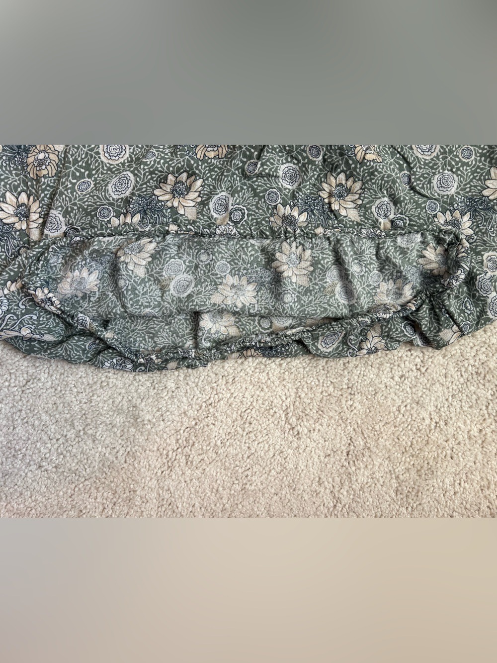 Lucky Brand Sage Green Floral Long-Sleeve Peasant Top - Picture 5 of 6